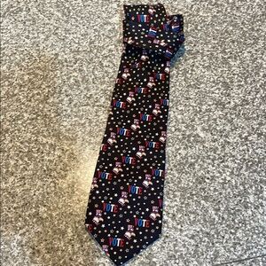 Utopia Mens Patriotic Black Tie with Vote Design